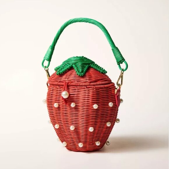 Pearl Embellished Strawberry Basket Bucket Bag - kate spade x Target Red - Picture 3 of 4